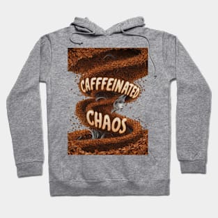 Caffeinated Chaos: A Surreal Coffee Bean Storm Hoodie